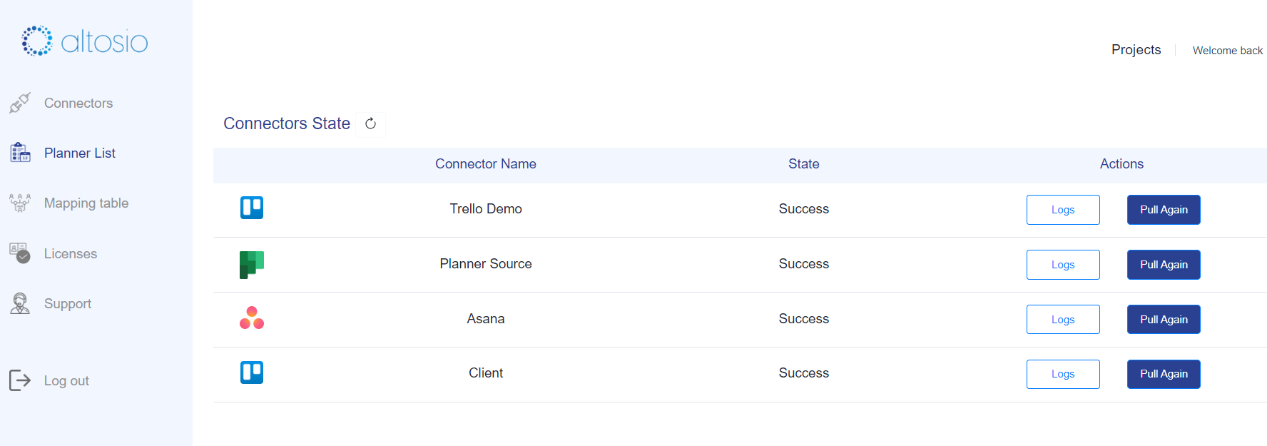 screenshot of Altosio Migration Tool
